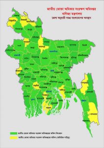 বাংলাদেশের মানচিত্র জেলাসহ
