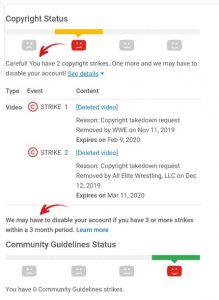 ইউটিউব কপিরাইট স্ট্রাইক