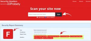 ওয়েবসাইট Header HTTP Security চেকার টুলস