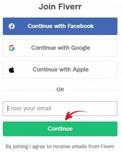 নতুন ফাইভার একাউন্ট তৈরির নিয়ম